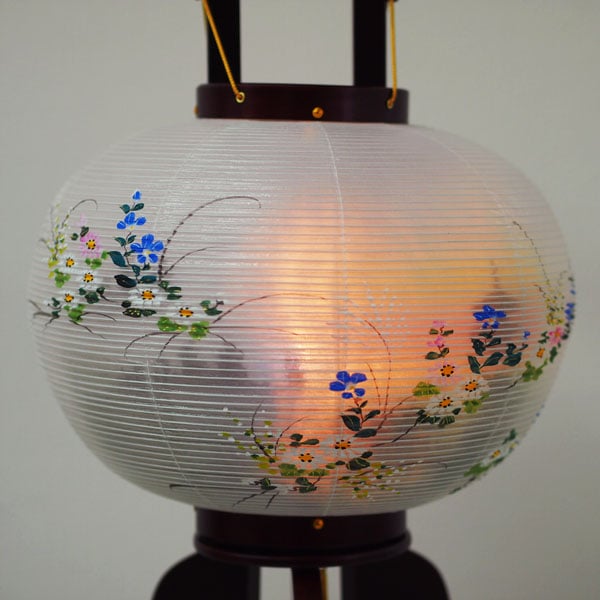 【伝統型提灯】 花の都 木製 (回転式)高さ69cm
