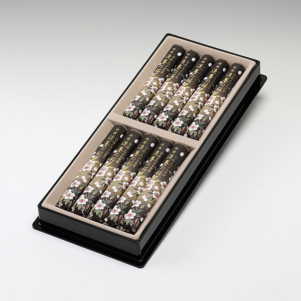 【進物線香】特撰淡墨の桜 塗箱