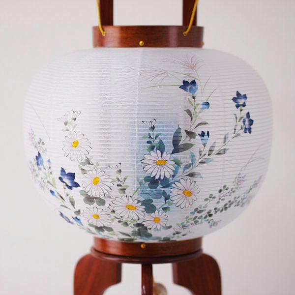 【伝統型提灯】 ニレ 光琳 木製（回転式）高さ78cm