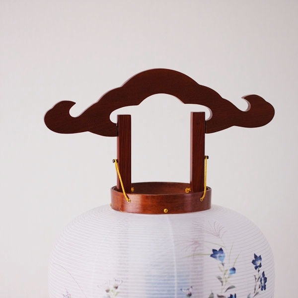 【伝統型提灯】 ニレ 光琳 木製（回転式）高さ78cm