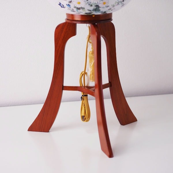 【伝統型提灯】 ニレ 光琳 木製（回転式）高さ78cm