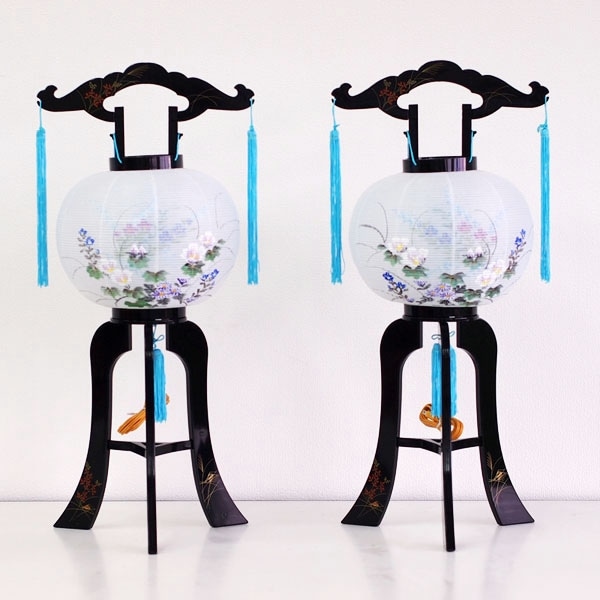 【伝統型提灯】 楓 8号PC 一対（回転式）高さ70cm