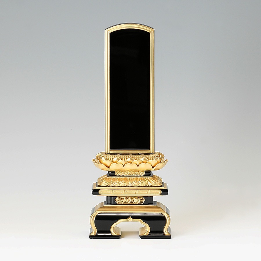 【位牌】 千倉座吹蓮華面粉 文字彫1名込 4.5寸