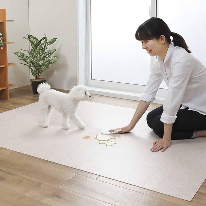 ペットマット 90x180cm 約2mm 防水 おくだけ吸着 犬用 滑り防止 マット フローリング 滑らない カーペット 床暖房対応 床保護 日本製 送料無料 ペット用グッズ カーペット マット類 Eireneshop