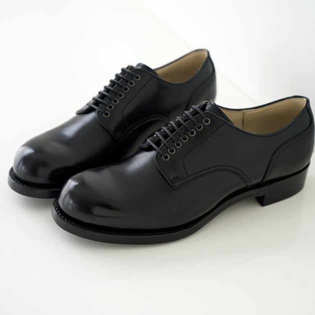 【未使用級】chausser/ショセ　コードバン デッキシューズ　黒　24ss Sublime by chausser サブライムバイショセ コードバン プレーントゥ