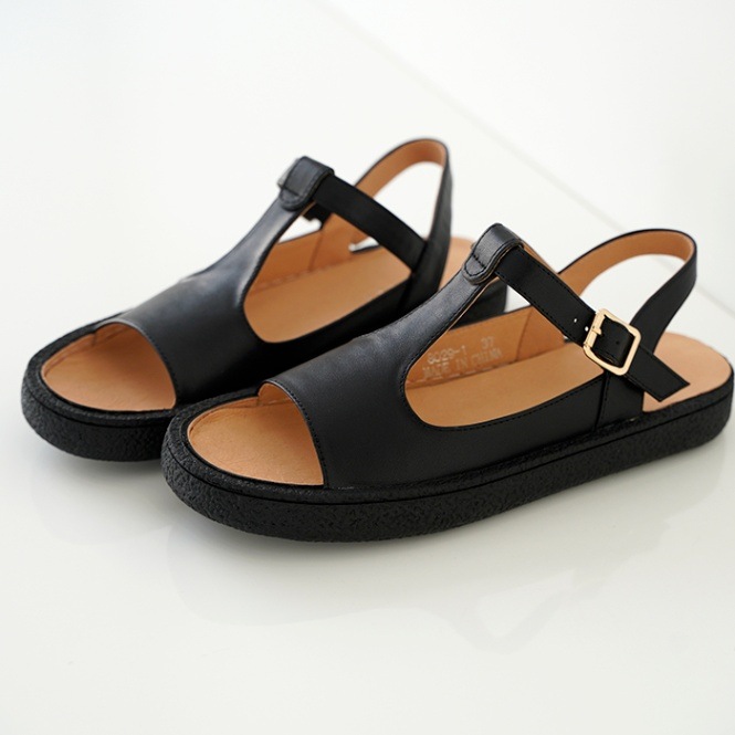 MOHI サンダル モヒ Tストラップサンダル 8029-1 ブラック レディース