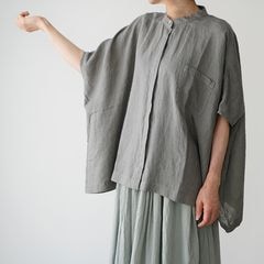 २  evam eva ͥ 磻  linen wide shirt E251T242 ǥ  ȥåץ