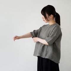 २  evam eva ͥ ץ륪С linen pullover E251T241 ǥ  ȥåץ