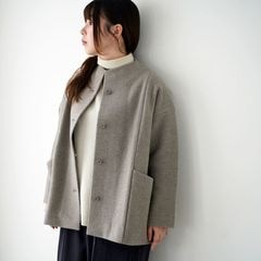 evam eva २ ץ쥹륷硼ȥ press wool short coat E253K090  ǥ