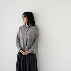 �������२���� �ȥåץ� evam eva cotton shirt ���åȥ� ����� E261T118  ��ǥ�����  ����� �֥饦��