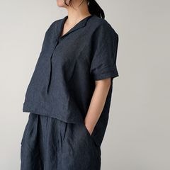 �������२���� �ȥåץ� evam eva linen tuck pullover ��ͥ� ���å� �ץ륪���С� E261T175  �ȥåץ� �����