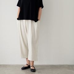 evam eva �������२����  cut&sew cropped pants ���åȥ��� �����åץɥѥ�� E261C170  �ܥȥॹ �ѥ��