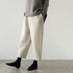 evam eva �������२���� �ץ쥹������ �����åץ� �ѥ�� press wool cropped pants E263K095 ��ǥ����� �ѥ��