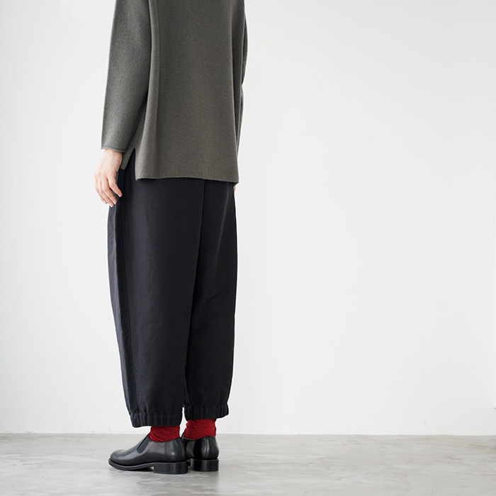 evam eva �������२���� brushed cotton cropped pants �֥�å���� ���åȥ� �����åץ� �ѥ�� E253T168 ��ǥ����� �ѥ��