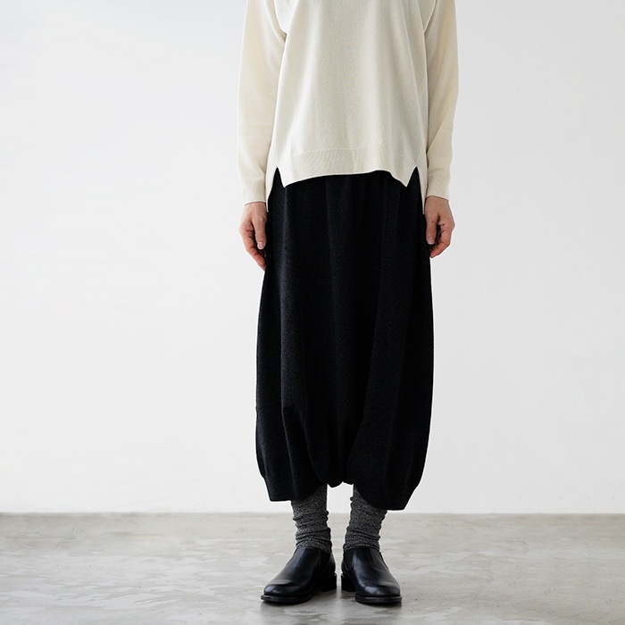 evam eva �������२���� wool sarrouel pants ������ ���륨�� �ѥ�� E253K204 ��ǥ����� �ܥȥॹ �ѥ��