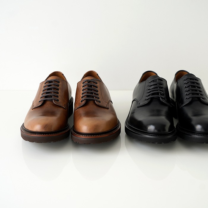 chausser ショセ プレーントゥレースアップシューズ C-7059 chromexcel