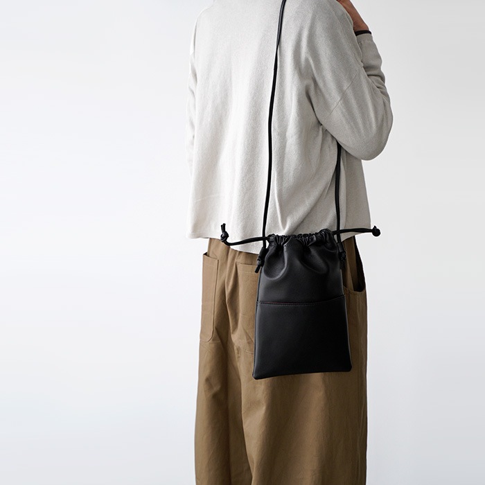 CLASKA "DO" ���饹�� �ɡ� �����ץ쥶�� ���������Хå� SHEEP LEATHER DRAWSTRING SHOULDER 42110633 ��ǥ����� �쥶�� �Хå� ���� bag