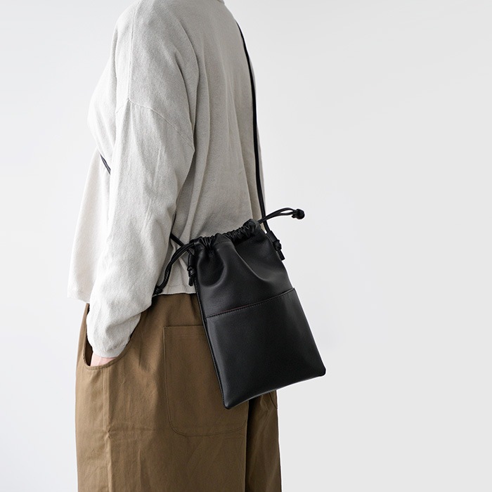 CLASKA "DO" ���饹�� �ɡ� �����ץ쥶�� ���������Хå� SHEEP LEATHER DRAWSTRING SHOULDER 42110633 ��ǥ����� �쥶�� �Хå� ���� bag