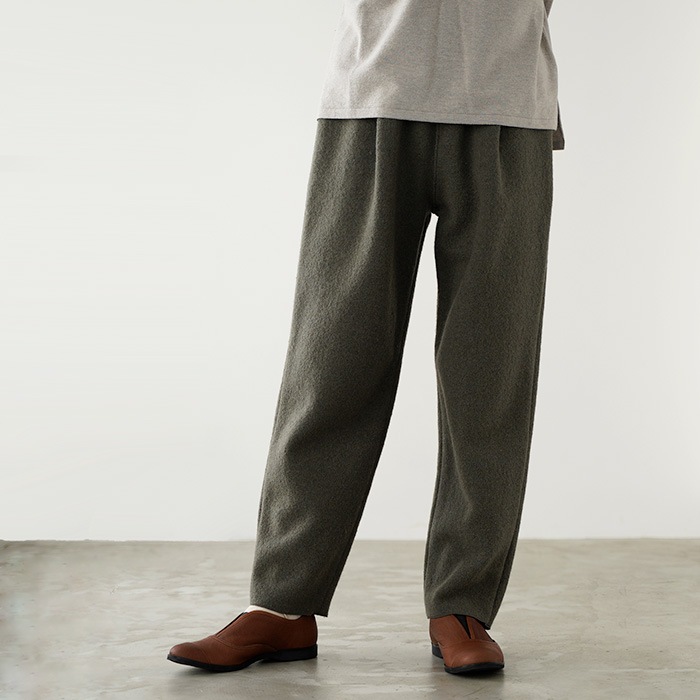 evam eva २ ץ쥹 ѥ press wool pants E253K094 ǥ ѥ ̥