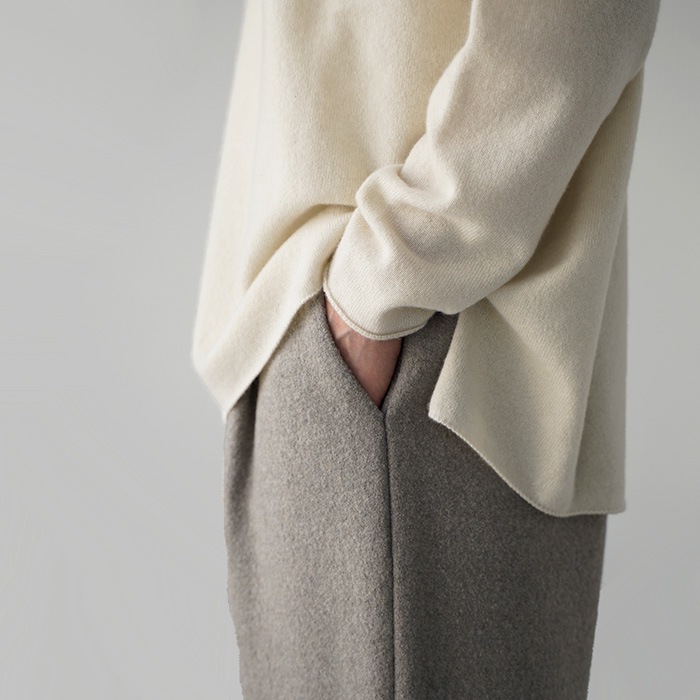 evam eva २ ץ쥹 ѥ press wool pants E253K094 ǥ ѥ ̥