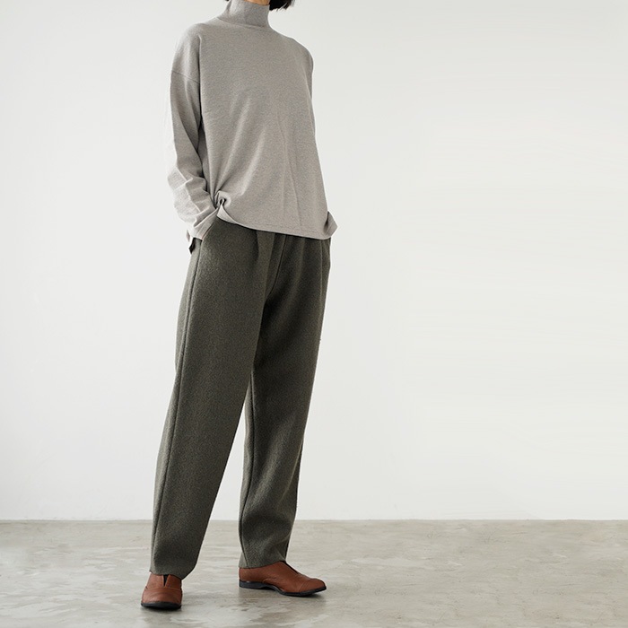 evam eva २ ץ쥹 ѥ press wool pants E253K094 ǥ ѥ ̥