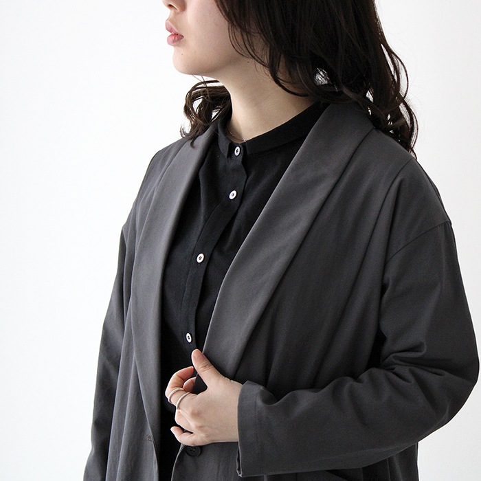 evam eva �������२���� shawl collar coat ���硼�륫�顼 ������ E231T022 ��ǥ����� ���ץ�󥰥�����