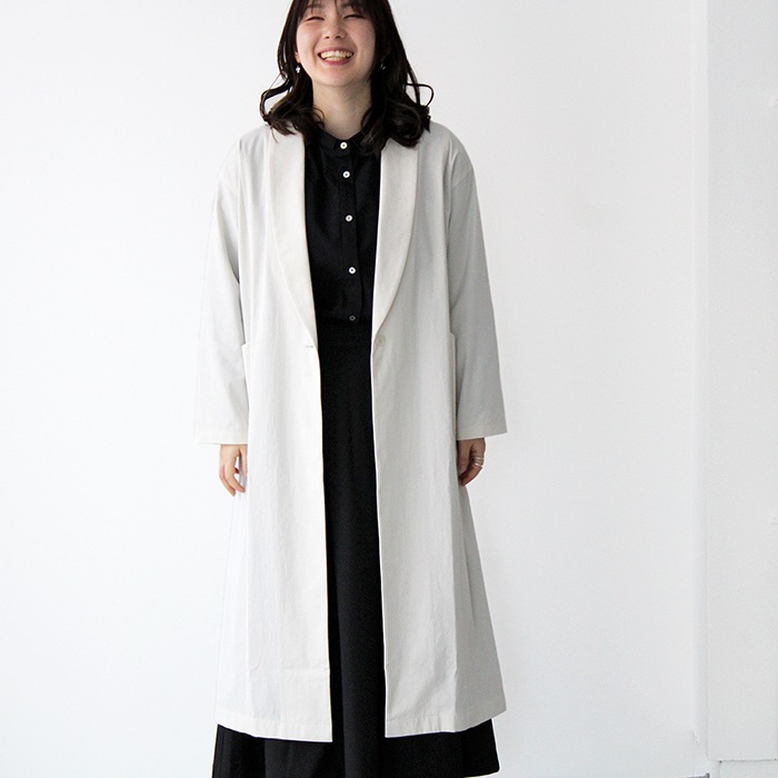 evam eva �������२���� shawl collar coat ���硼�륫�顼 ������ E231T022 ��ǥ����� ���ץ�󥰥�����