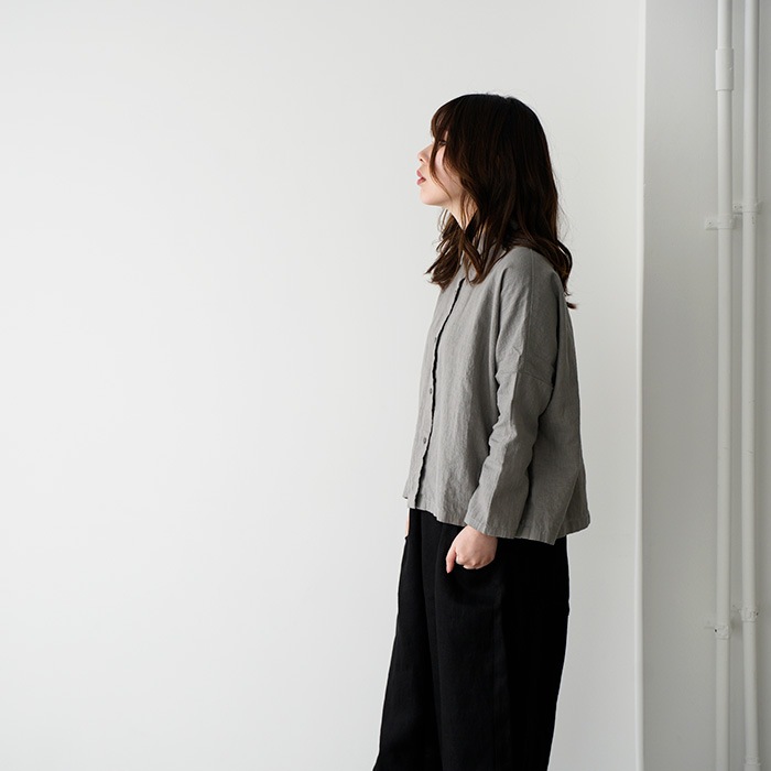 evam eva �������२���� water linen shirt ������������ͥ� ����� E251T098 ��ǥ����� �ȥåץ�