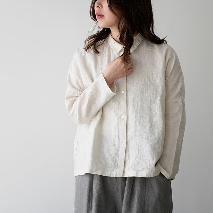 evam eva �������२���� water linen shirt ������������ͥ� ����� E251T098 ��ǥ����� �ȥåץ�