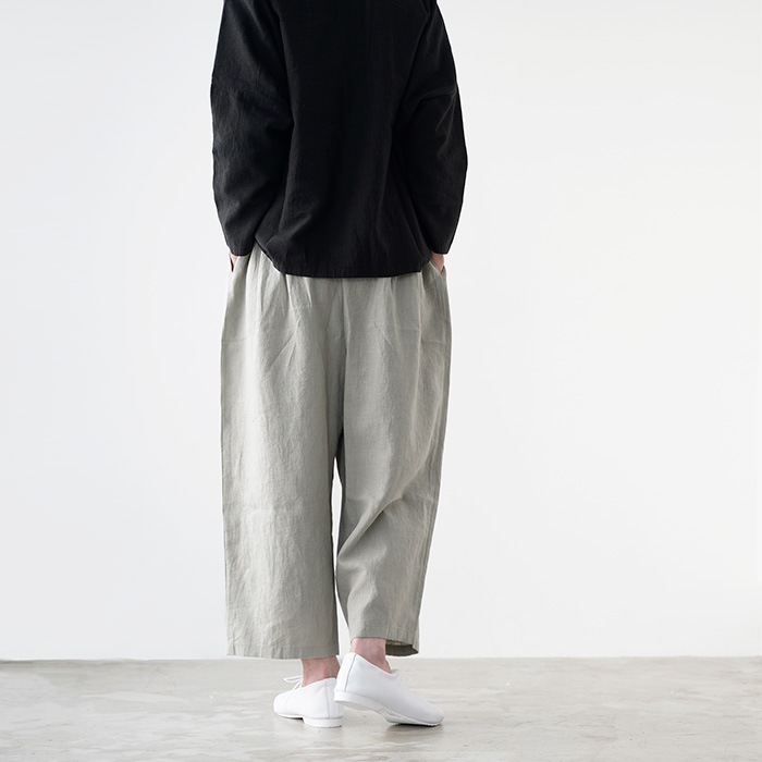 evam eva �������२���� water linen tuck pants ������������ͥ� ���å��ѥ�� E261T107 ��ǥ����� �ѥ��