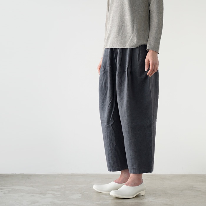 evam eva �������२���� water linen tuck pants ������������ͥ� ���å��ѥ�� E261T107 ��ǥ����� �ѥ��