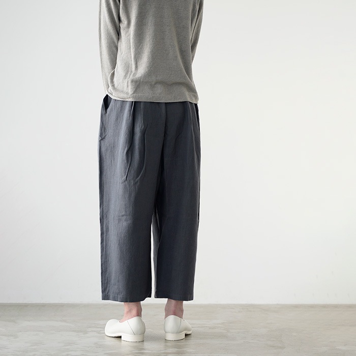 evam eva �������२���� water linen tuck pants ������������ͥ� ���å��ѥ�� E261T107 ��ǥ����� �ѥ��