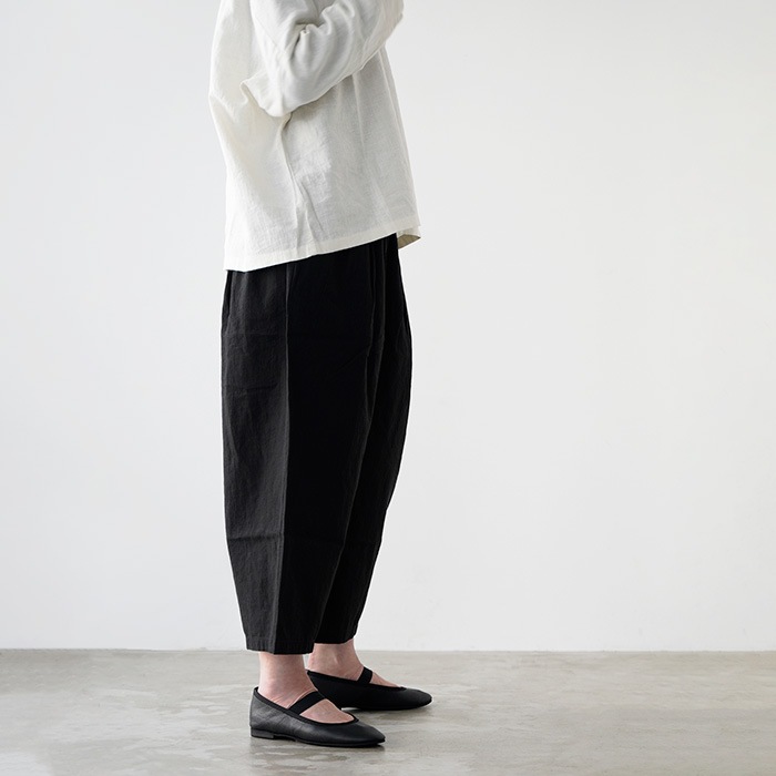 evam eva �������२���� water linen tuck pants ������������ͥ� ���å��ѥ�� E261T107 ��ǥ����� �ѥ��