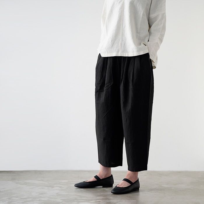evam eva �������२���� water linen tuck pants ������������ͥ� ���å��ѥ�� E261T107 ��ǥ����� �ѥ��