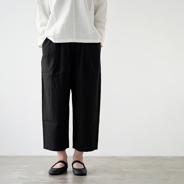 evam eva �������२���� water linen tuck pants ������������ͥ� ���å��ѥ�� E261T107 ��ǥ����� �ѥ��