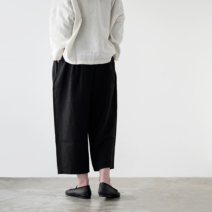 evam eva �������२���� water linen tuck pants ������������ͥ� ���å��ѥ�� E261T107 ��ǥ����� �ѥ��
