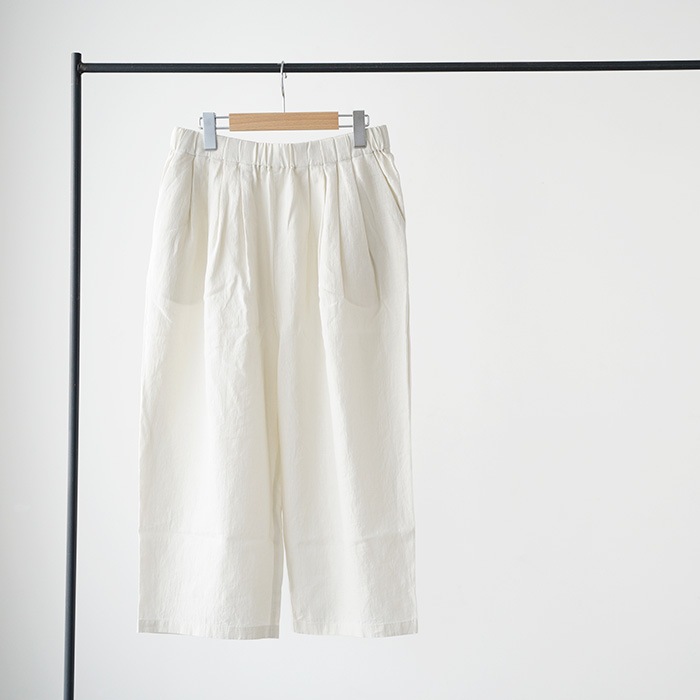 evam eva �������२���� water linen tuck pants ������������ͥ� ���å��ѥ�� E261T107 ��ǥ����� �ѥ��