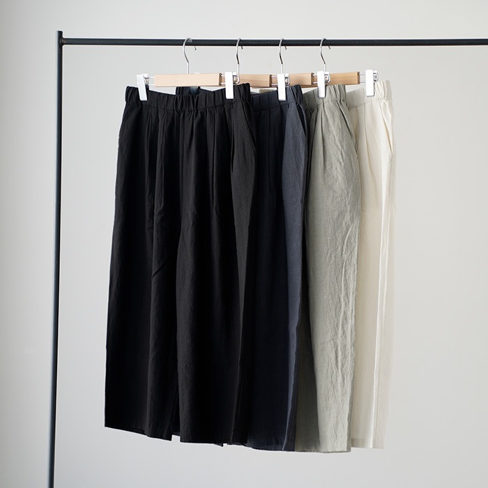 evam eva �������२���� water linen tuck pants ������������ͥ� ���å��ѥ�� E261T107 ��ǥ����� �ѥ��