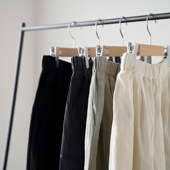 evam eva �������२���� water linen tuck pants ������������ͥ� ���å��ѥ�� E261T107 ��ǥ����� �ѥ��