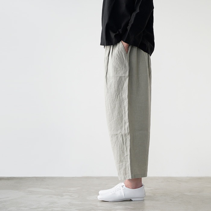evam eva �������२���� water linen tuck pants ������������ͥ� ���å��ѥ�� E261T107 ��ǥ����� �ѥ��