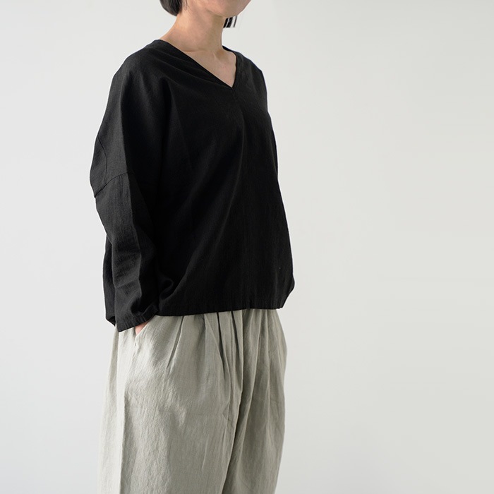 evam eva �������२���� water linen v neck pullover ������������ͥ� V�ͥå� �ץ륪���С� E261T105 ����� ��ǥ�����