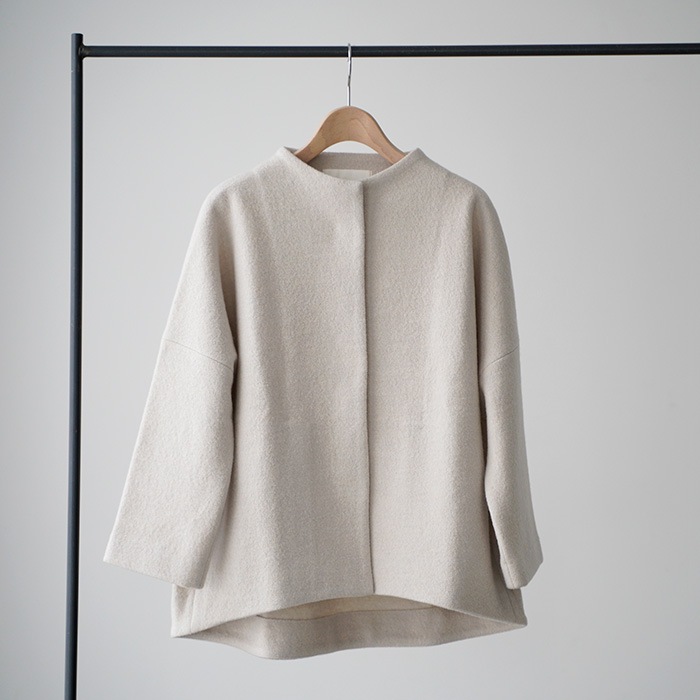 evam eva २ ץ쥹 硼  press wool short coat E243K092 ǥ