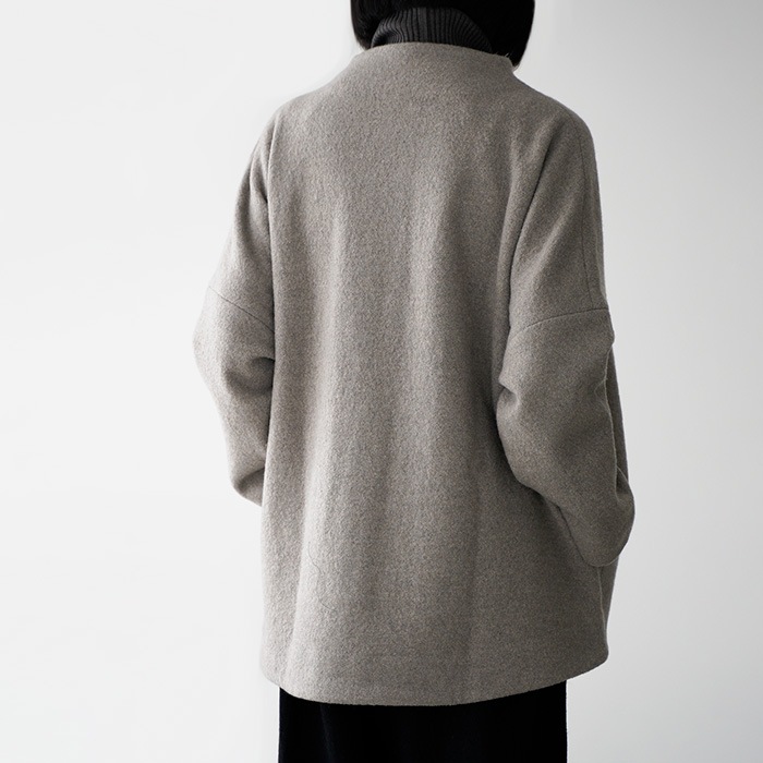 evam eva २ ץ쥹 硼  press wool short coat E243K092 ǥ
