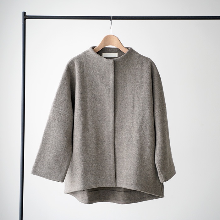 evam eva २ ץ쥹 硼  press wool short coat E243K092 ǥ