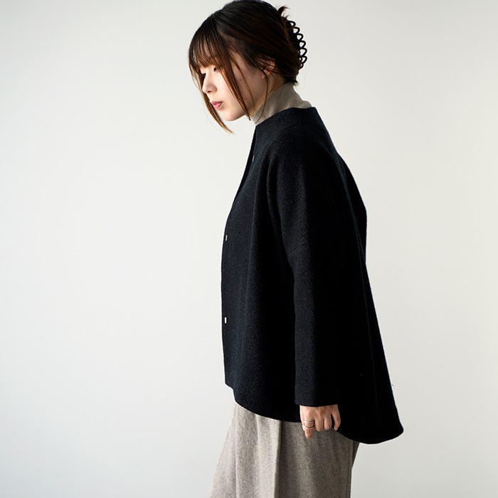 evam eva २ ץ쥹 硼  press wool short coat E243K092 ǥ