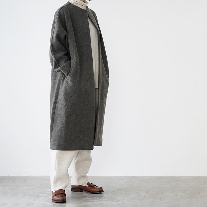 evam eva २ 󥰥 press wool raglan coat ץ쥹 饰  E253K091 ǥ