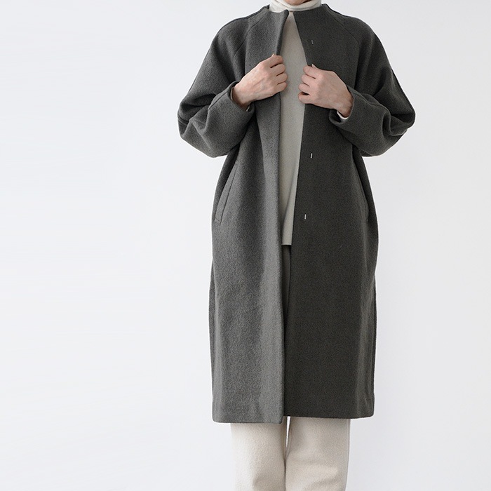 evam eva २ 󥰥 press wool raglan coat ץ쥹 饰  E253K091 ǥ