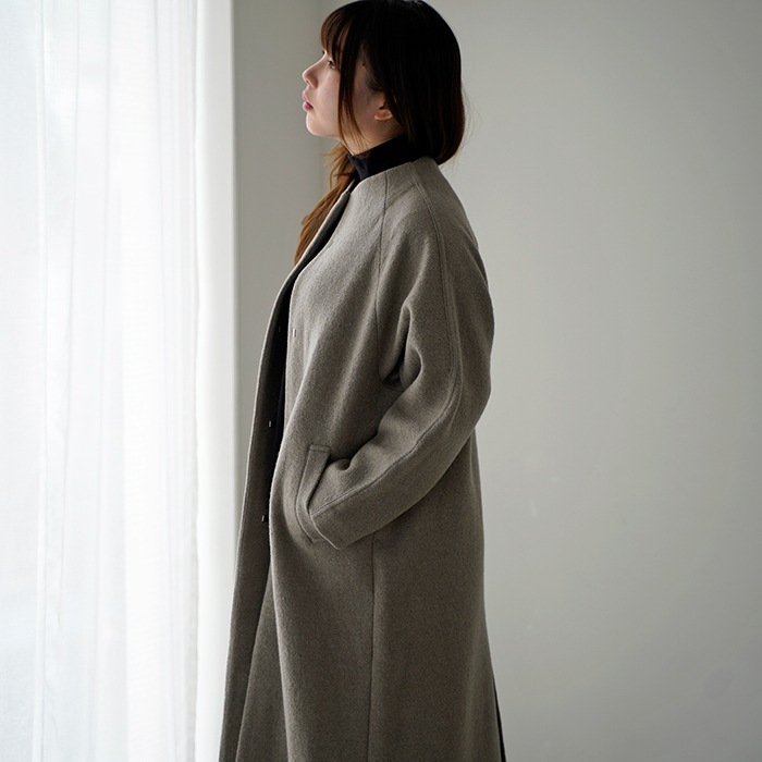 evam eva २ 󥰥 press wool raglan coat ץ쥹 饰  E253K091 ǥ