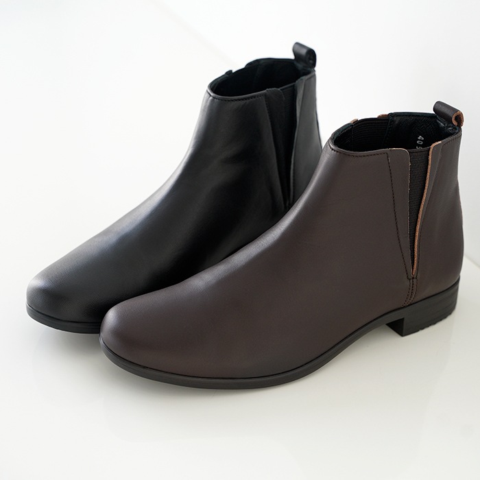 ショセ　トラベルシューズ　サイドゴアブーツ　レインブーツ　レザー　本革　黒　37 ショセ トラベルシューズ サイドゴアブーツ レインブーツ レザー 本革