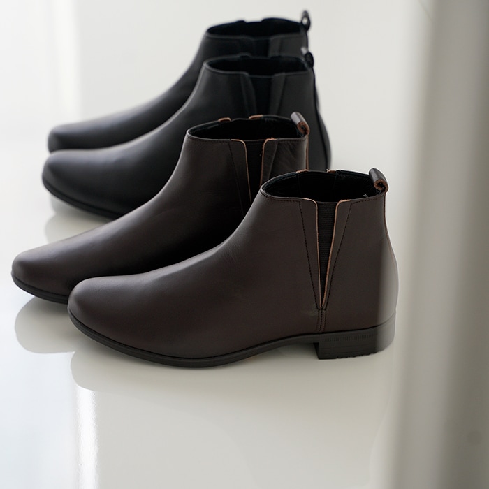 1245 Chausser ショセ サイドゴアブーツ レザー 黒 37 TRAVEL SHOES by chausser トラベルシューズバイショセ サイドゴア